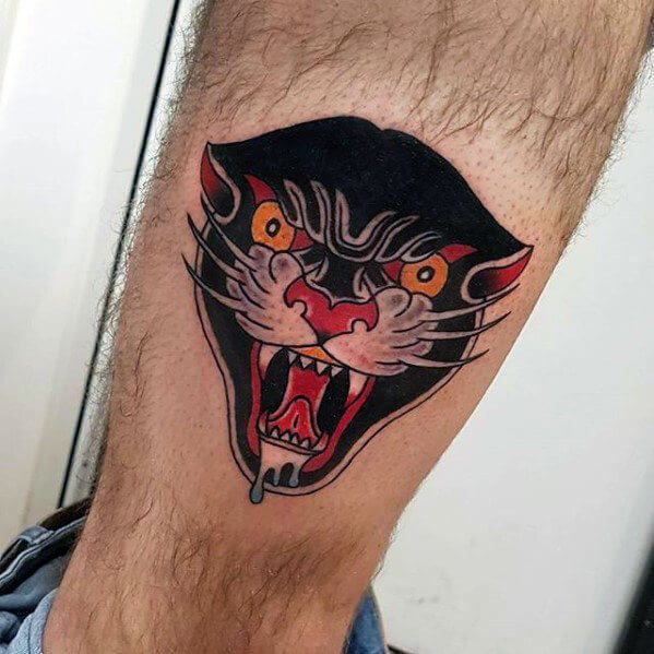 28 Of The Best Panther Head Tattoos Ever Petpress Panther Tattoo