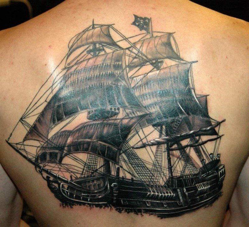 28 Outstanding Pirate Ship Tattoos And Meanings Tattooswin