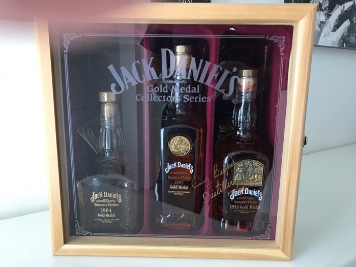 3 Bottles Jack Daniels Gold Medal Collectors Serie 1904 1905 1913