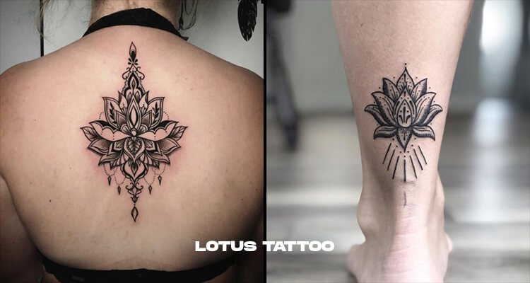 30 Attractive Black Lotus Flower Tattoo Designs With Meaning