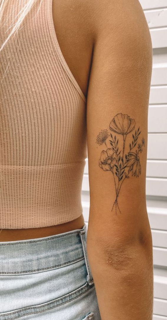 30 Beautiful Flower Tattoo Ideas A Bunch Of Flower I Take You