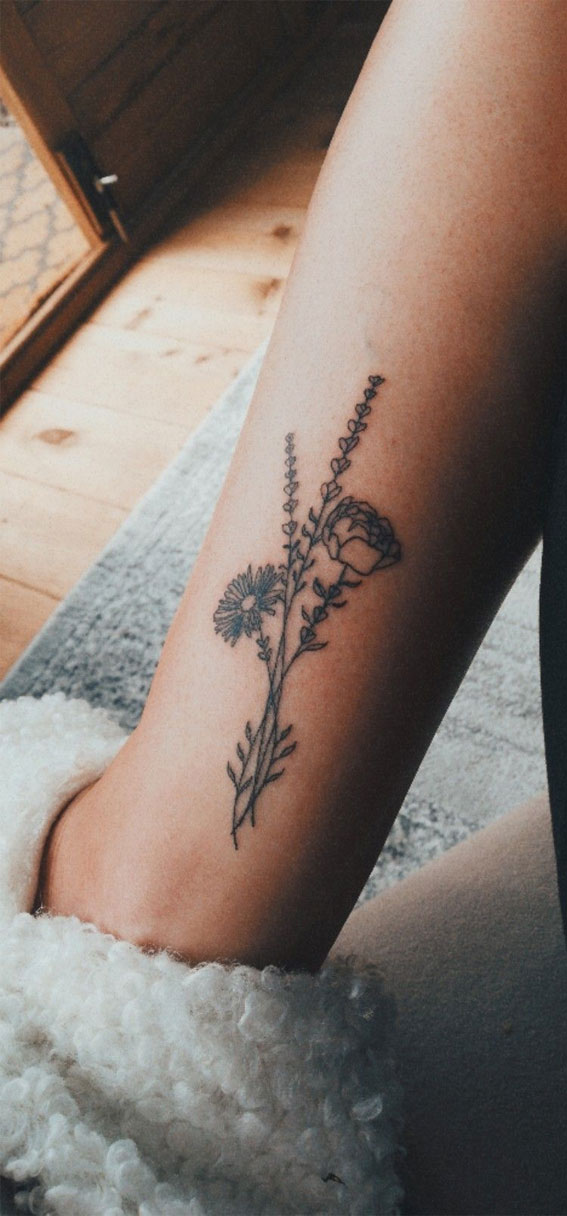 30 Beautiful Flower Tattoo Ideas Peony And Aster I Take You