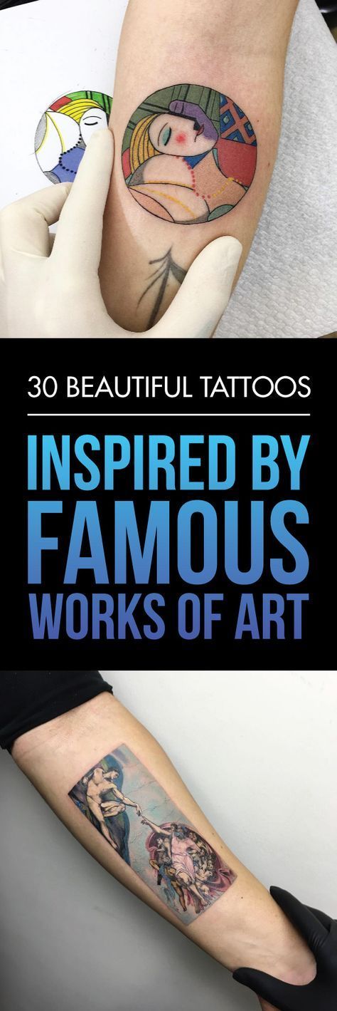 30 Beautiful Tattoos Inspired By Famous Works Of Art Tattooblend