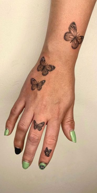 30 Cute Butterfly Tattoos Finger Hand Arm I Take You Wedding