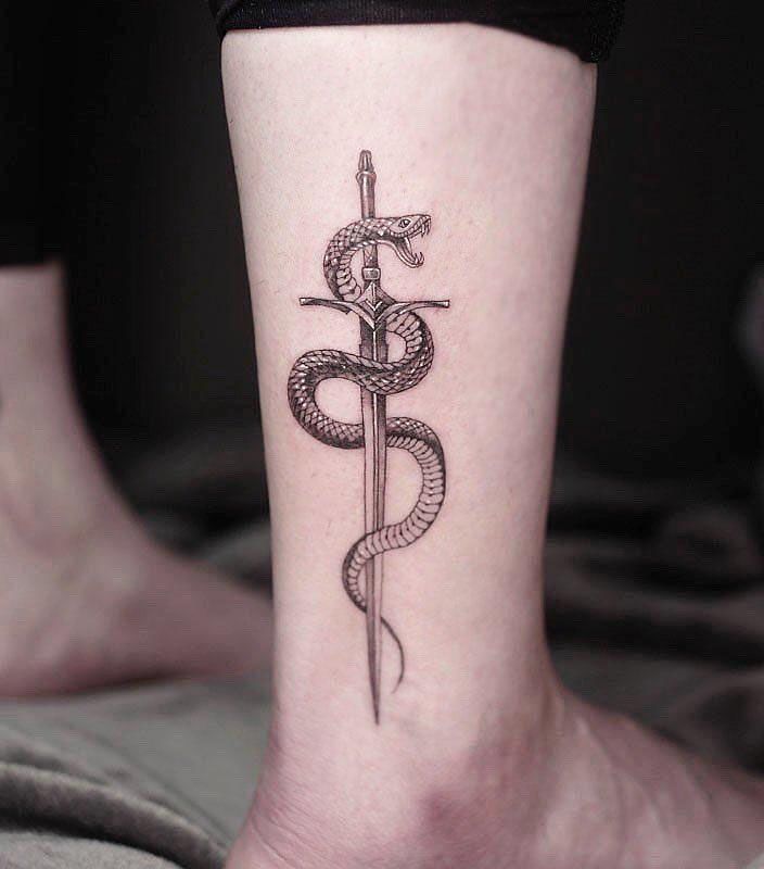 30 Pretty Snake And Sword Tattoos You Will Love Style Vp