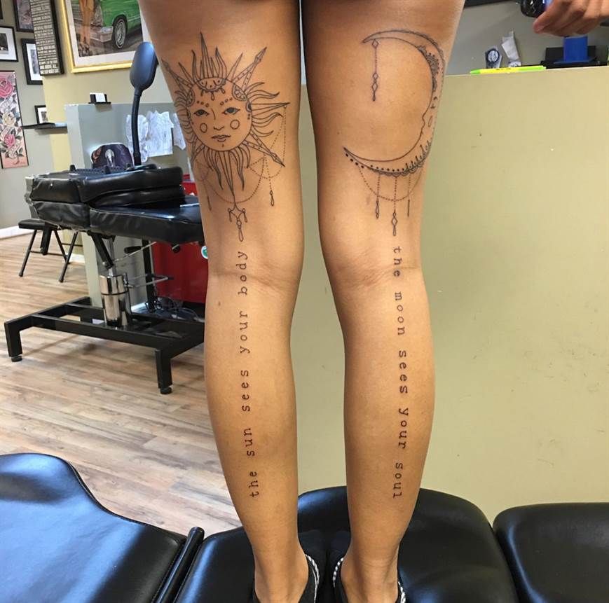 30 Sun And Moon Tattoo Designs And Their Meanings Entertainmentmesh