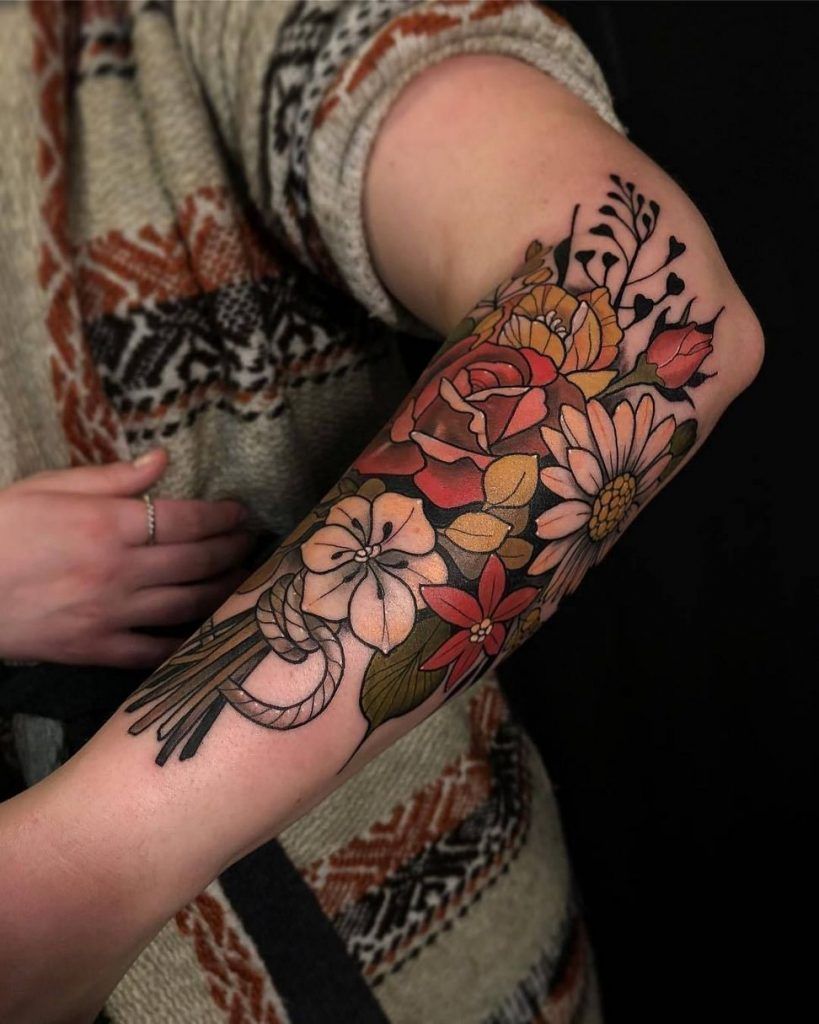 32 Beautiful Ways To Flower Tattoo Sleeve For Women Designs Inspiration Wagepon Ideas