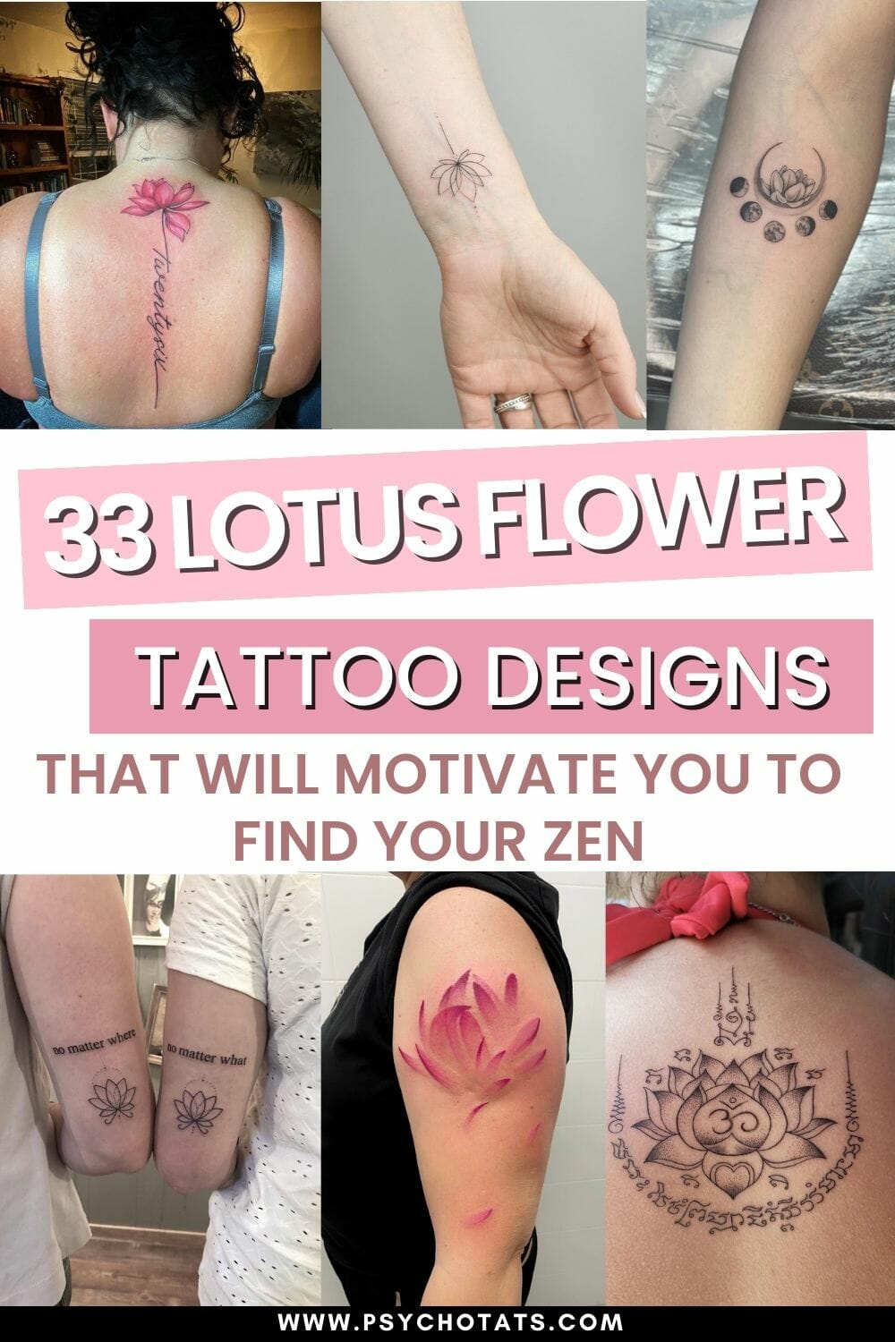 33 Lotus Flower Tattoos That Will Motivate You To Find Your Zen