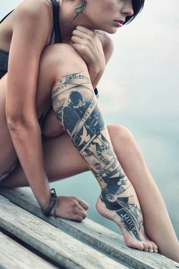 35 Best Leg Tattoo Designs For Women