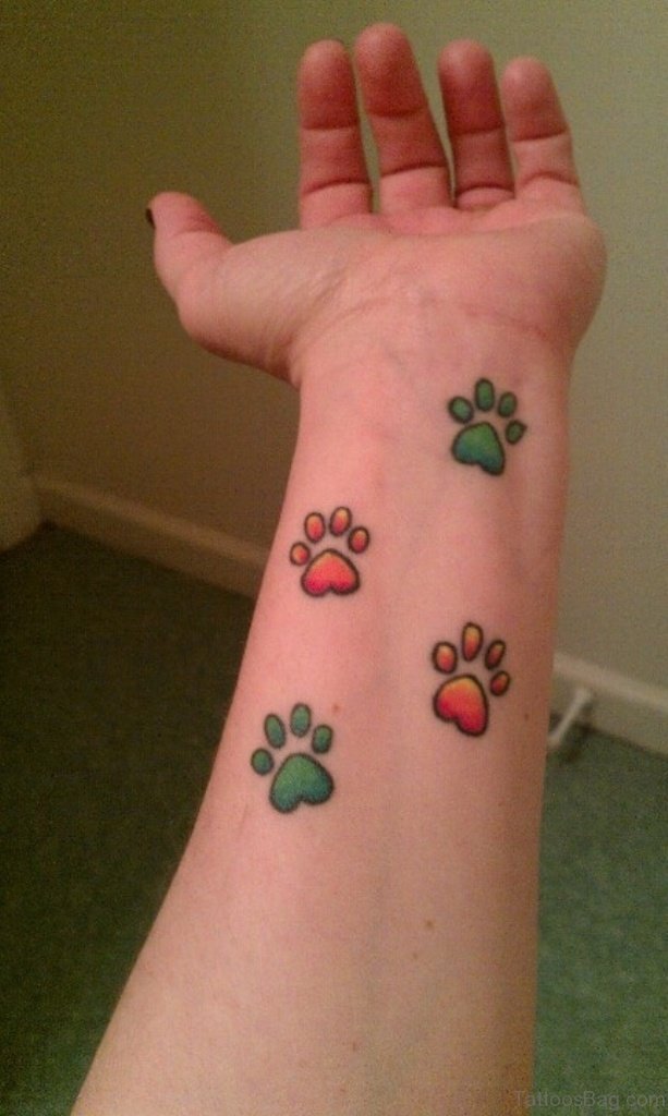 35 Pretty Paw Print Tattoos For Wrist Tattoo Designs Tattoosbag Com