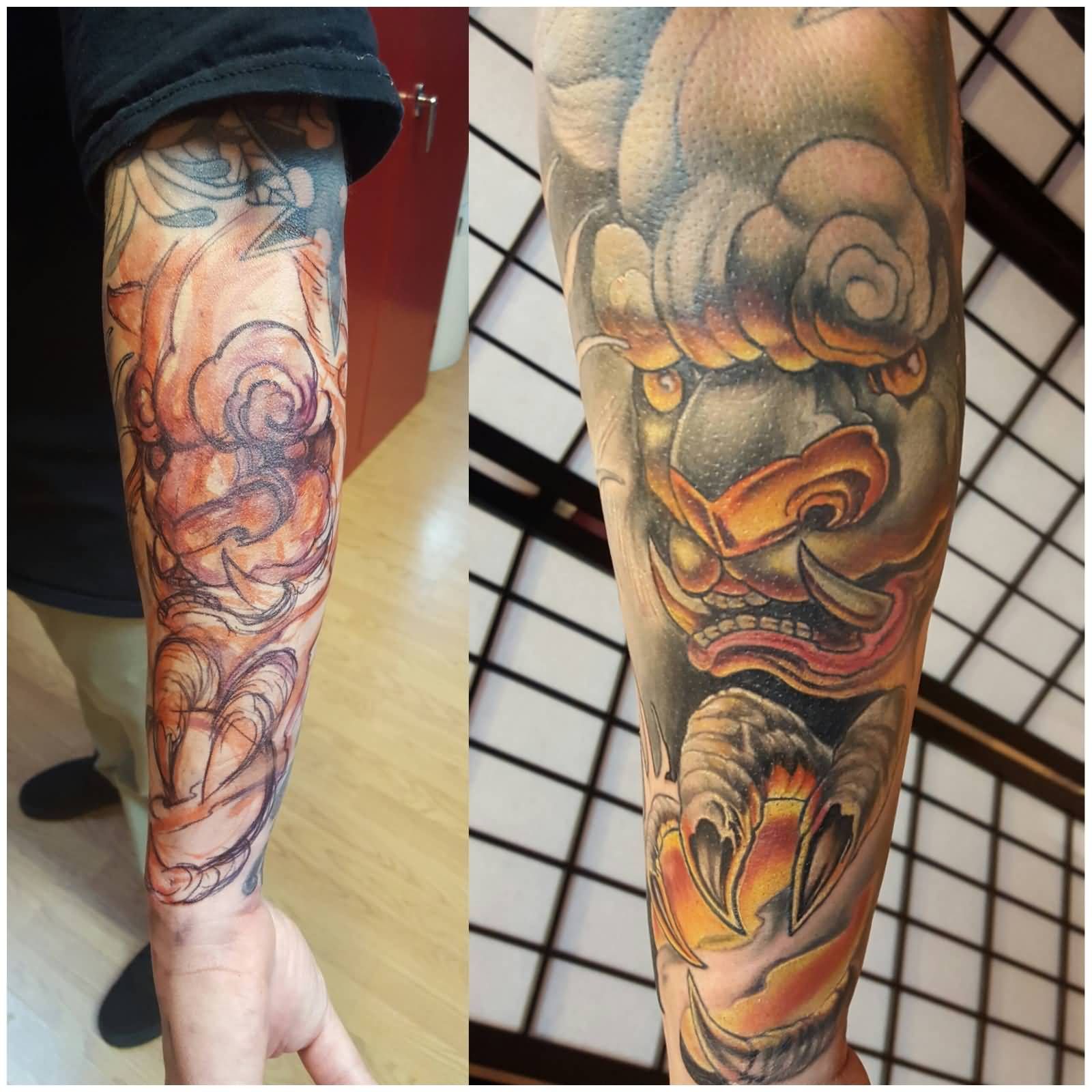 35 Stunning Japanese Fu Dog Tattoo Image Ideas