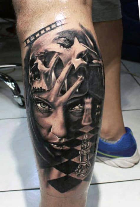 3D Leg Tattoos For Men