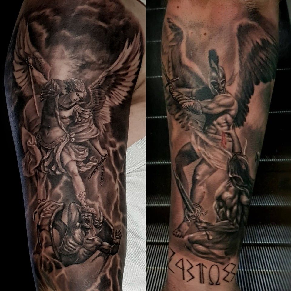 40 Angel Fighting Demon Tattoo Ideas Demon Tattoo Fighting Demons Demon