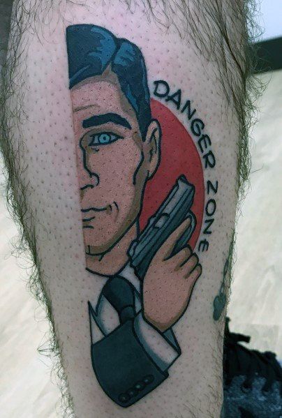 40 Archer Tattoo Ideas For Men Animated Secret Agent Designs