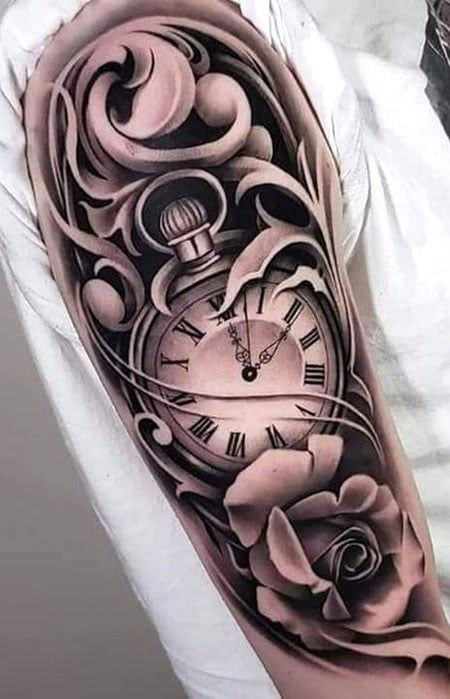 40 Best Clock Tattoos For Men Amp Meaning The Trend Spotter