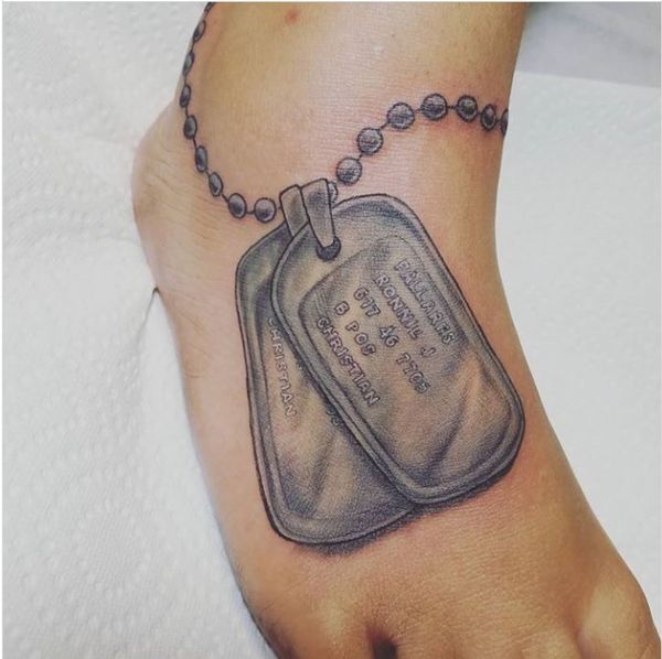 40 Best Dog Tag Tattoos To Try In 2018 Buzz 2018