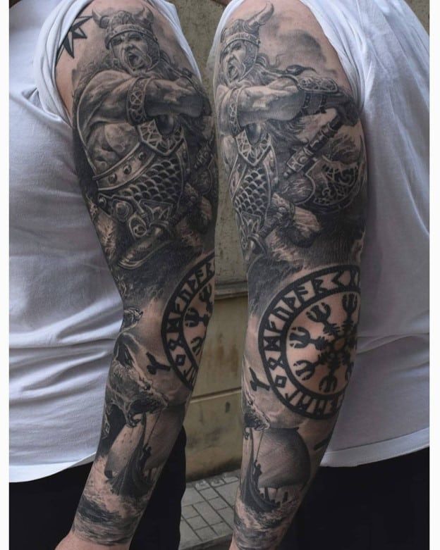 40 Best Viking Tattoo Sleeve Ideas Symbolism 2021 Updated Saved