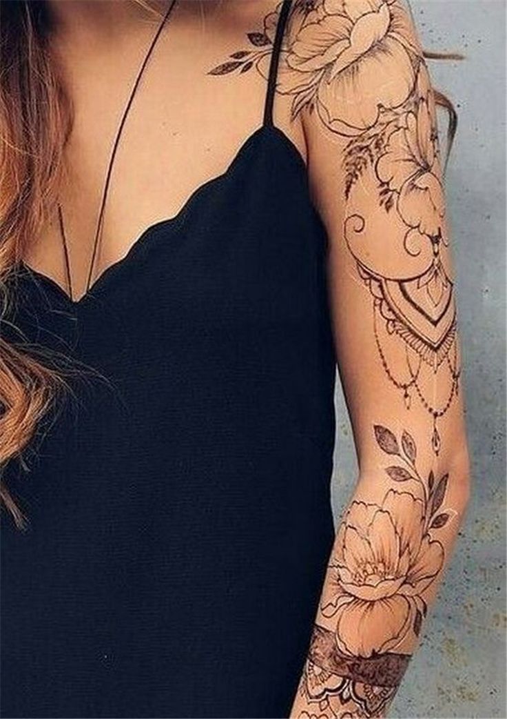 40 Exclusive And Stunning Arm Floral Sleeve Tattoo Designs For Your