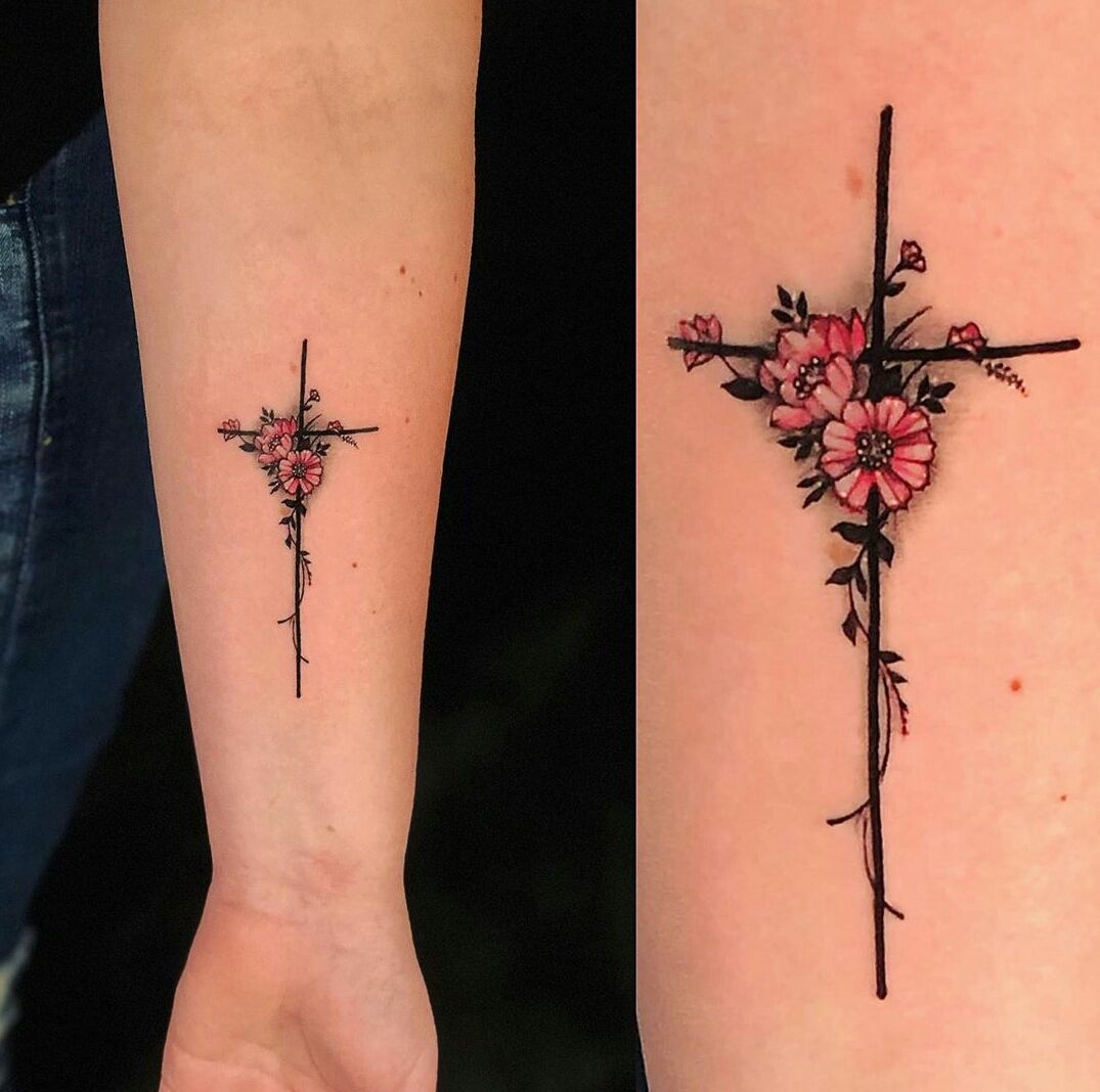 40 Inspiring Cross Tattoo Designs The Xo Factor Cross Tattoos For