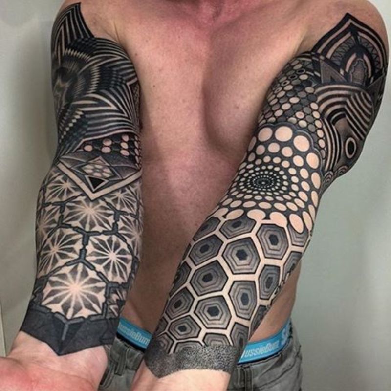 40 More Geometrically Satisfying Tattoos Digital Art Mix Geometric