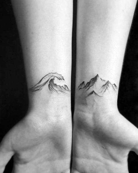 40 Mountain Wave Tattoo Ideas For Men Nature Designs