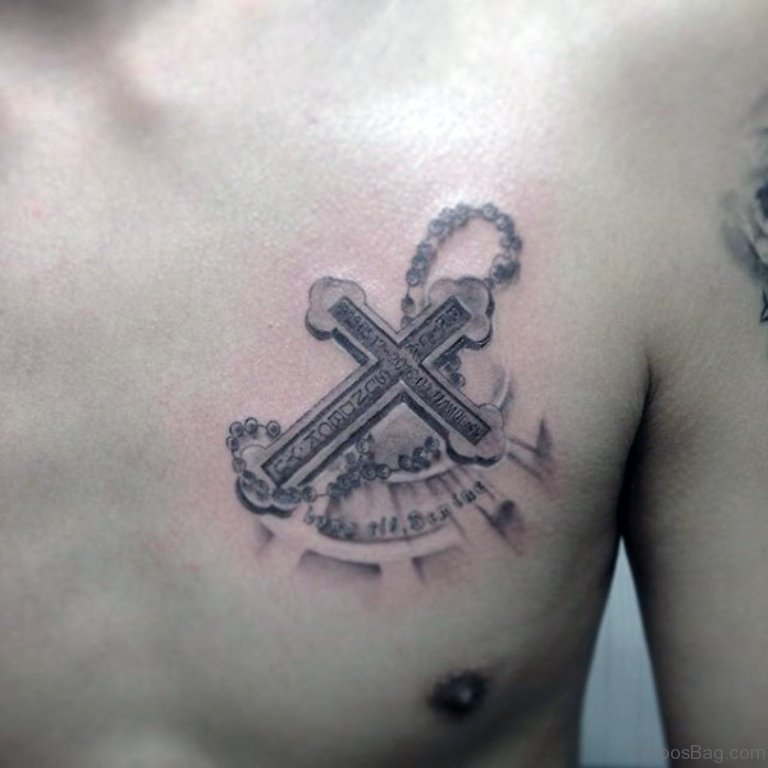 40 Religious Rosary Tattoos For Chest