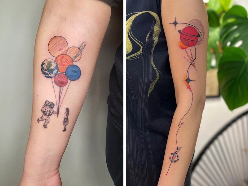 40 Space Tattoo Ideas Tattoos And Body Art Space Tattoo Body Art