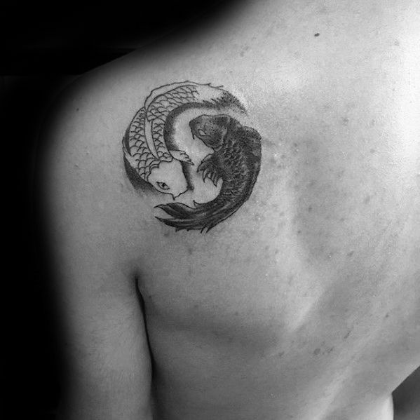 40 Yin Yang Koi Fish Tattoos For Men Cosmic Force Ink Ideas