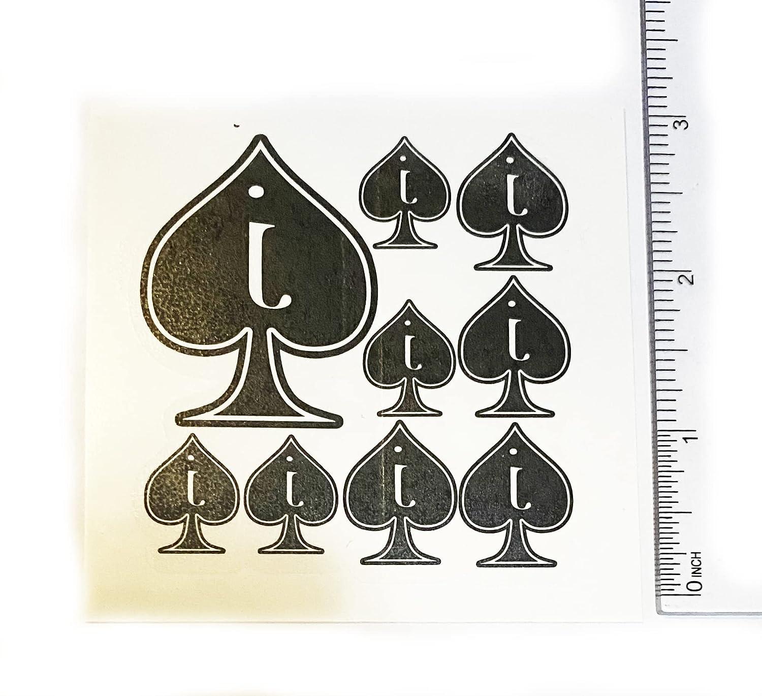 40Pc Jack Of Spades And Queen Of Spades Temporary Tattoo Set