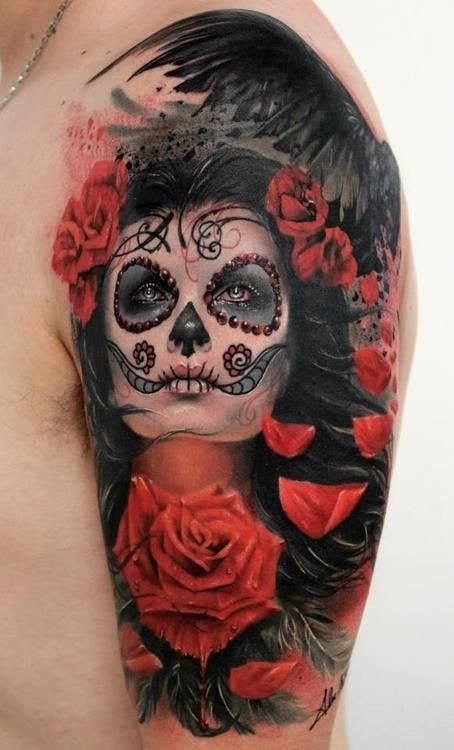 41 Amazing Sugar Skull Tattoos To Celebrate D A De Los Muertos Candy