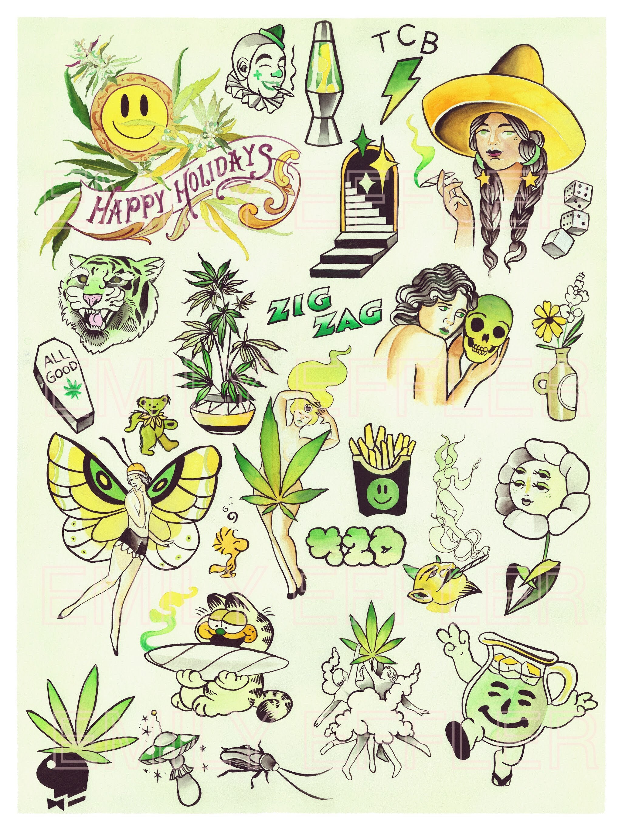 420 Tattoo Designs