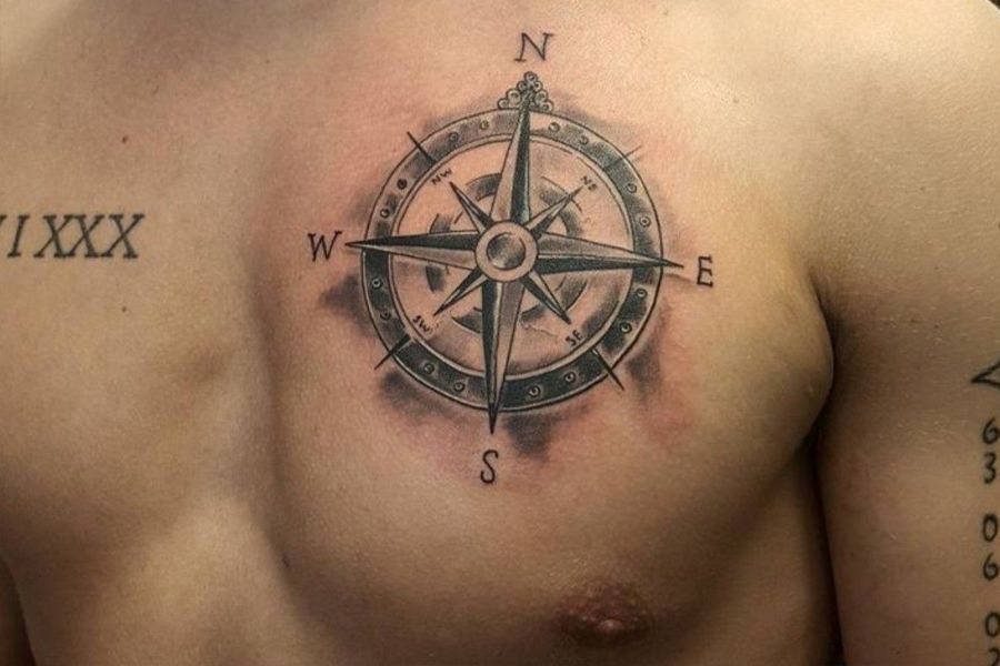 44 Astonishing Male Chest Tattoos Words Image Ideas