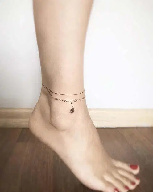 45 Ankle Bracelet Tattoos To Make Your Legs Look Graceful Ecstasycoffee