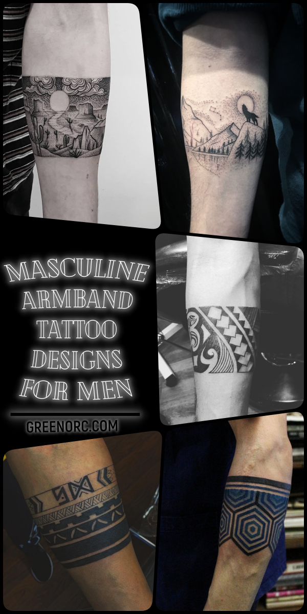 45 Masculine Armband Tattoo Designs For Men