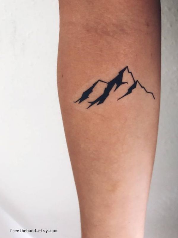 45 Simple Mountain Range Tattoo Designs For Men Fashion Hombre Dog