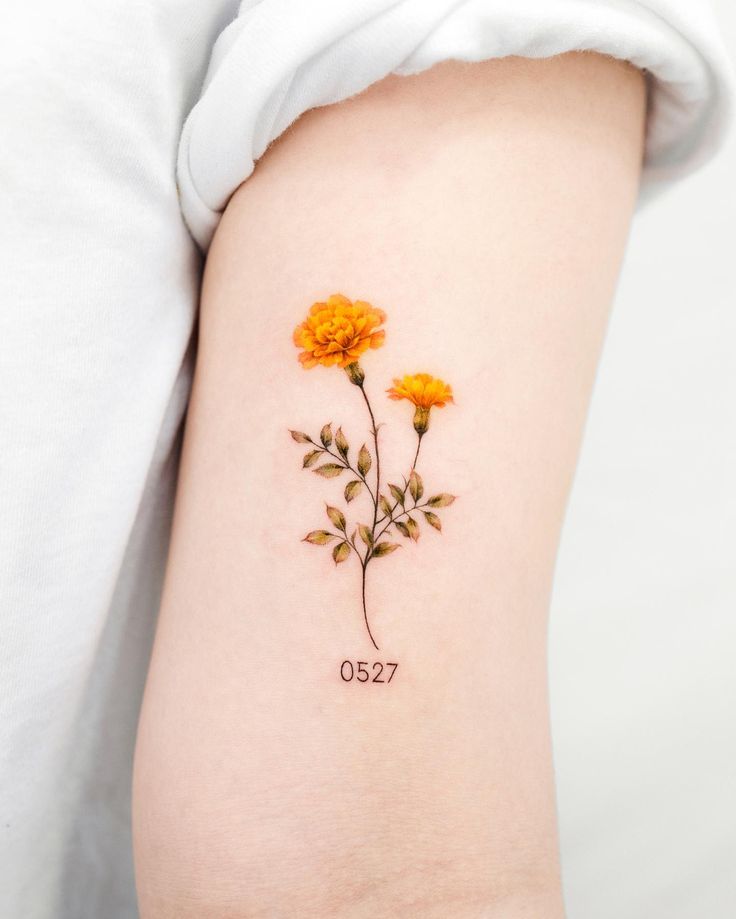 48 Awesome October Birth Flower Tattoo Designs Ideas