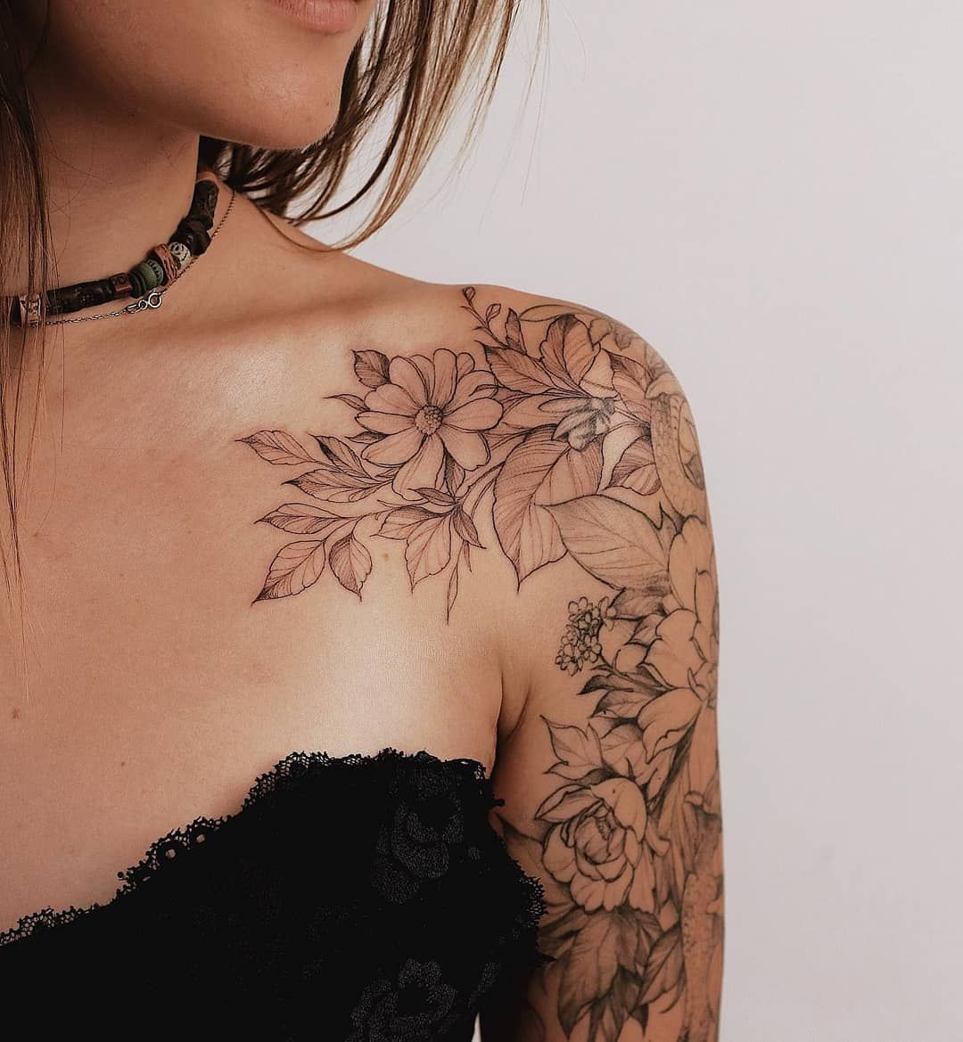 49 Beautiful Shoulder Half Sleeve Tattoos Shoulder Tattoos