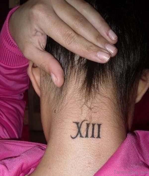 49 Stylish Roman Numeral Tattoos On Neck Tattoo Designs Tattoosbag Com