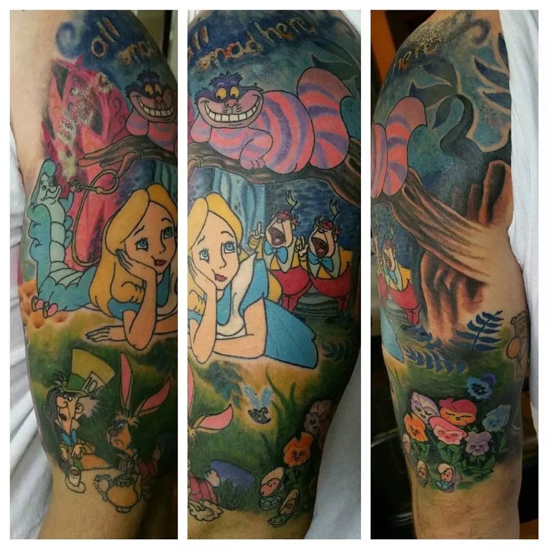 5 Alice In The Wonderland Tattoos References Cleo Tattoobea