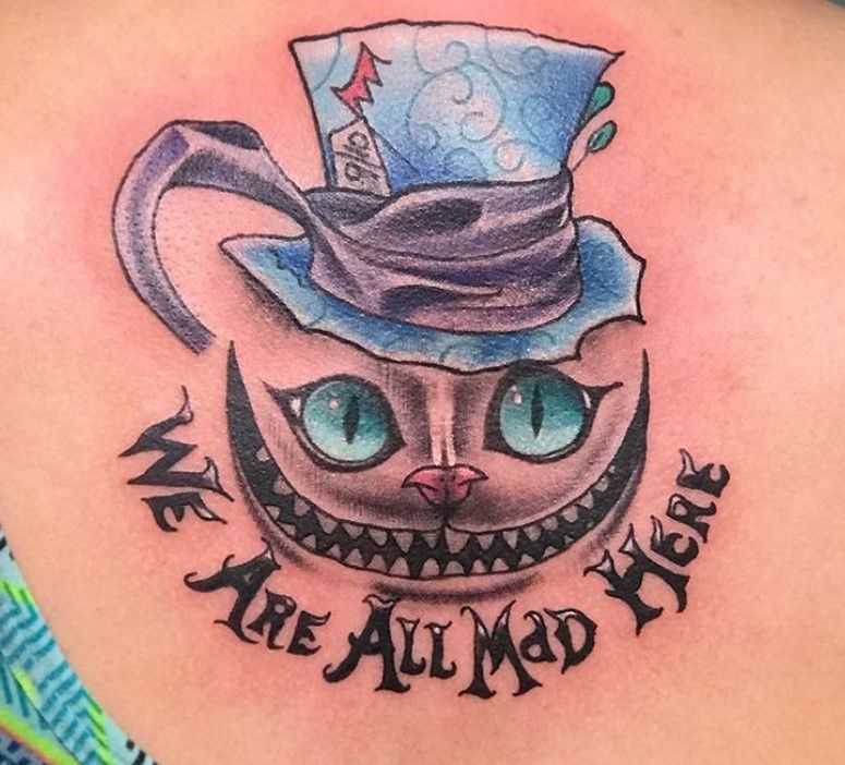 50 Awesome Cheshire Cat Tattoo Designs Ideas