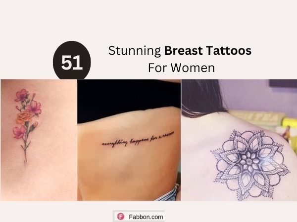 50 Charming Breast Tattoo Designs For Women Fabbon