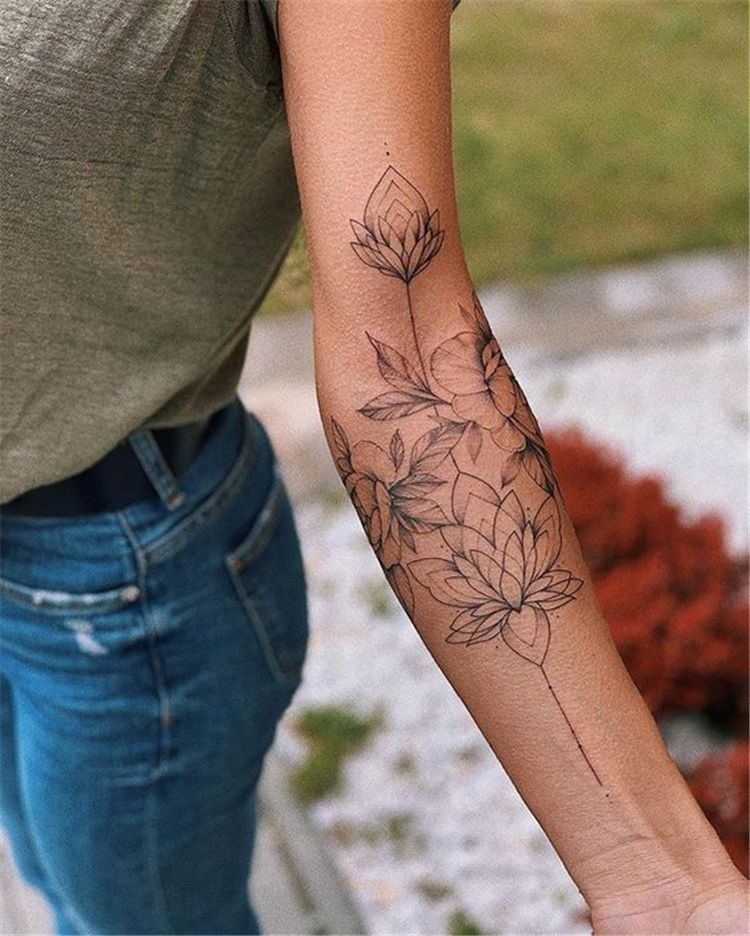 50 Chic And Sexy Arm Floral Tattoo Designs You Must Know Women