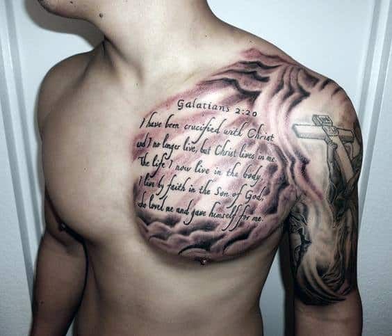 50 Epic Cloud Chest Tattoos For Men