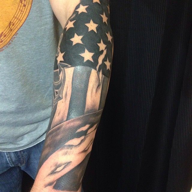 50 Independent Patriotic American Flag Tattoo Designs I Love Usa