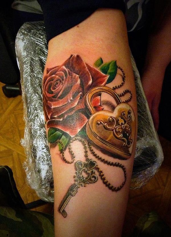 50 Inspiring Lock And Key Tattoos Art And Design Key Tattoos Heart Lock Tattoo Lock Tattoo