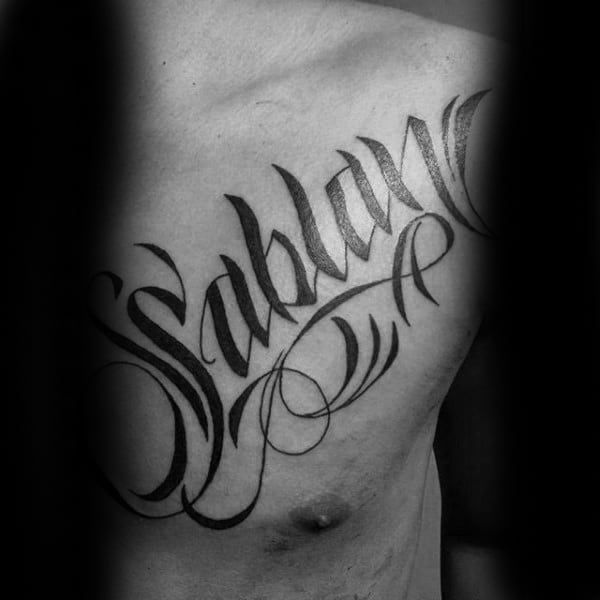 50 Last Name Tattoos For Men Honorable Ink Ideas