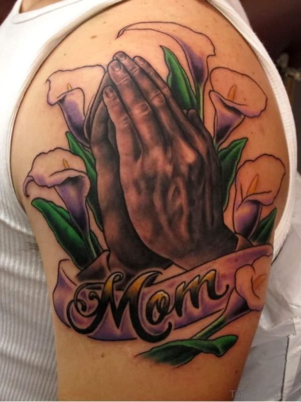 50 Outstanding Praying Hands Tattoos On Shoulder Tattoo Designs Tattoosbag Com