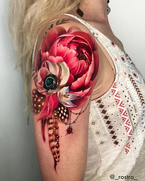 50 Peony Tattoo Designs And Meanings Art And Design