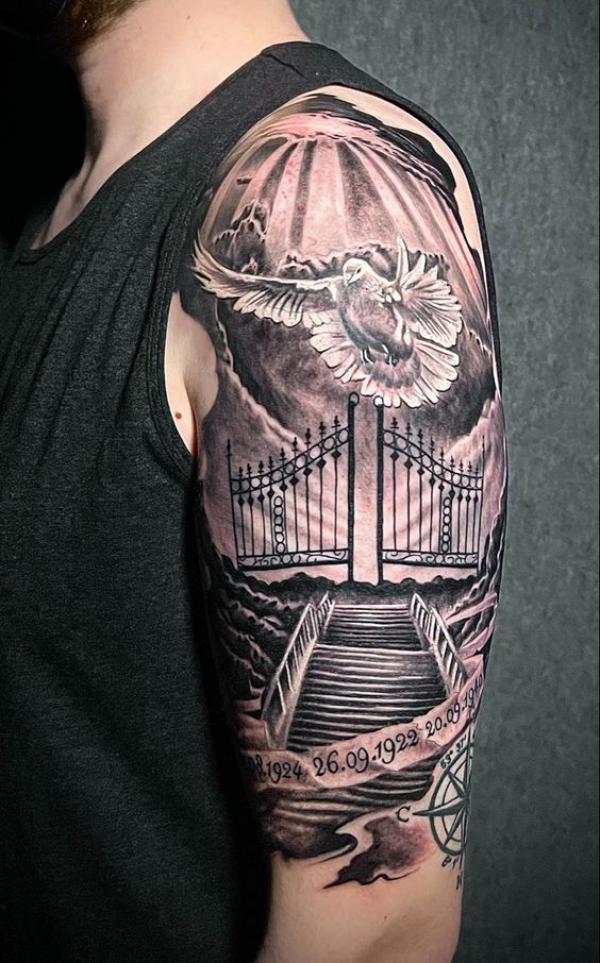 50 Staircase To Heaven Tattoos With Meaning