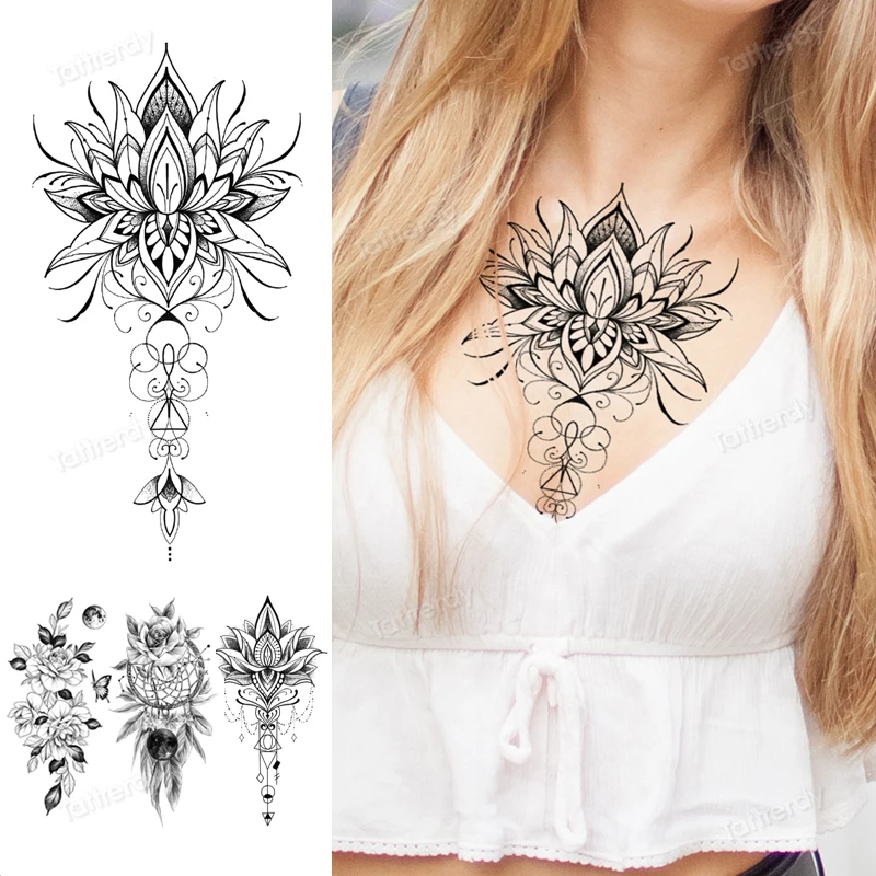 50 Striking Chest Tattoo Designs For Women Popxo